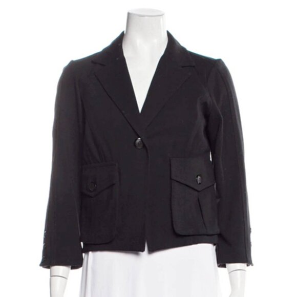 Diane Von Furstenberg DVF -One-Button, Pleat Back Dinner Jacket in Ponte Knit 10 - Picture 8 of 9